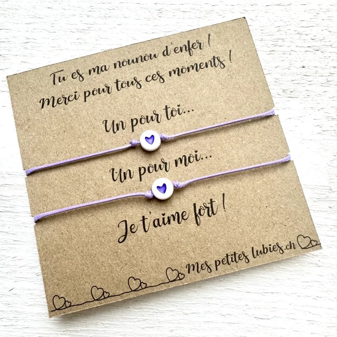 Bracelet duo Pour ma NOUNOU