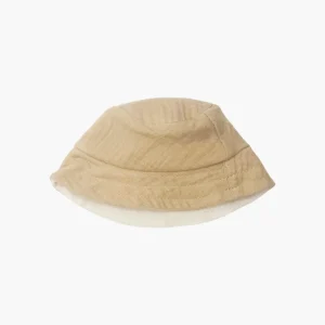 Chapeau Bob en gaze de coton latté
