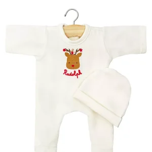 Babies – Dors bien Ange et son bonnet en jersey écru « Rudolph »